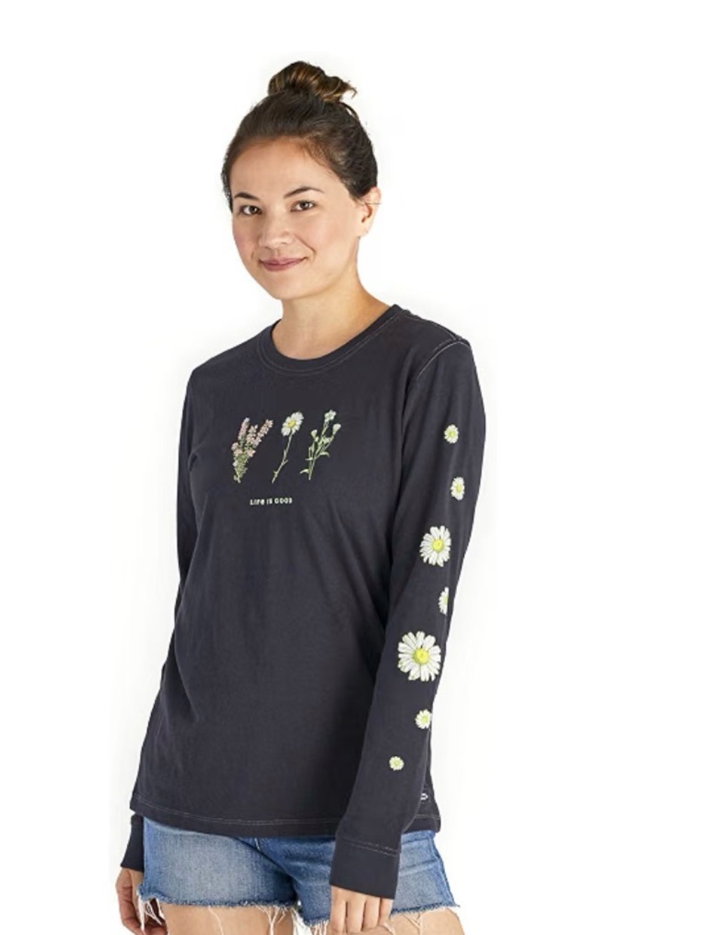Life Is Good Women's Black Crusher Tee XXL